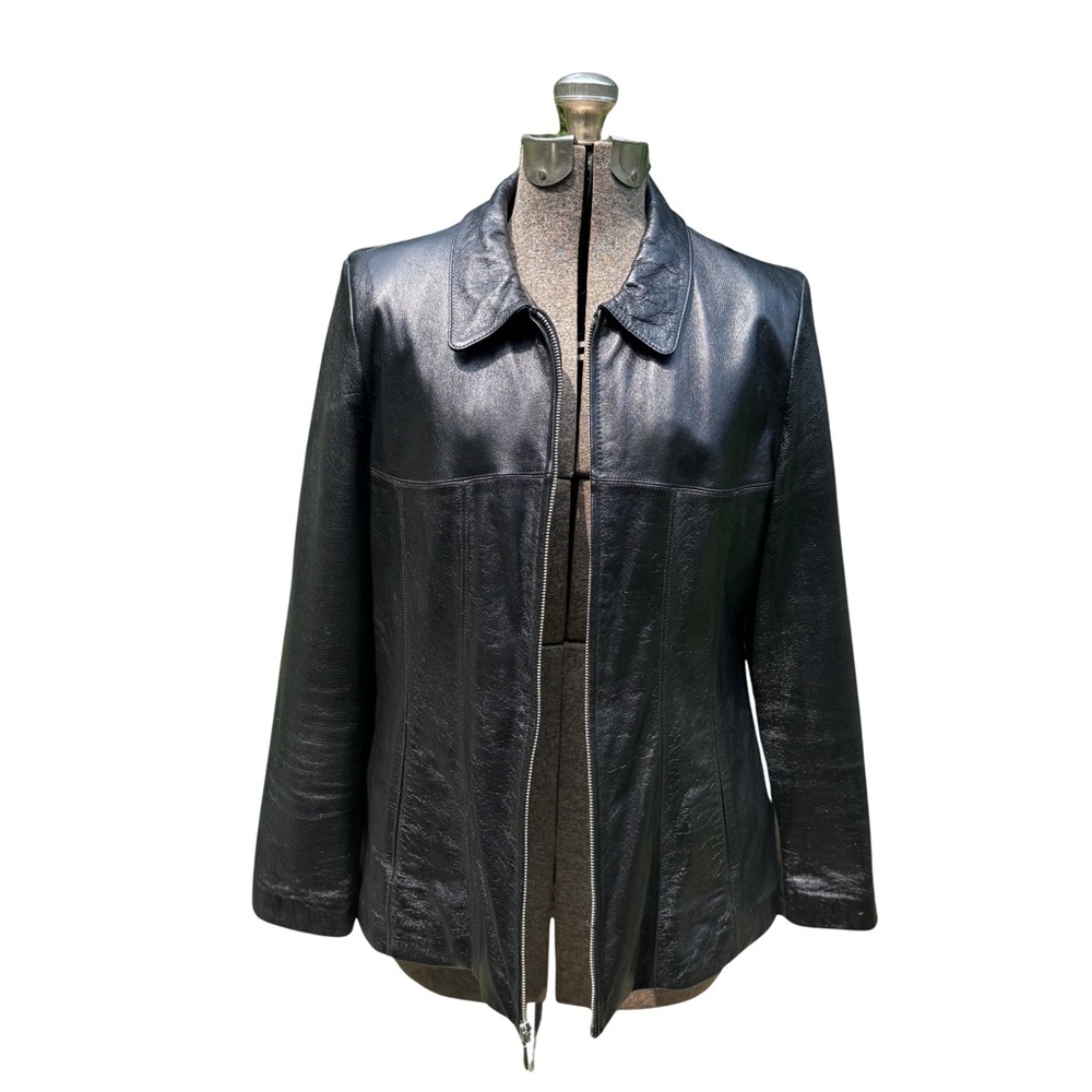 Wilson’s leather black zip removable lining jacket